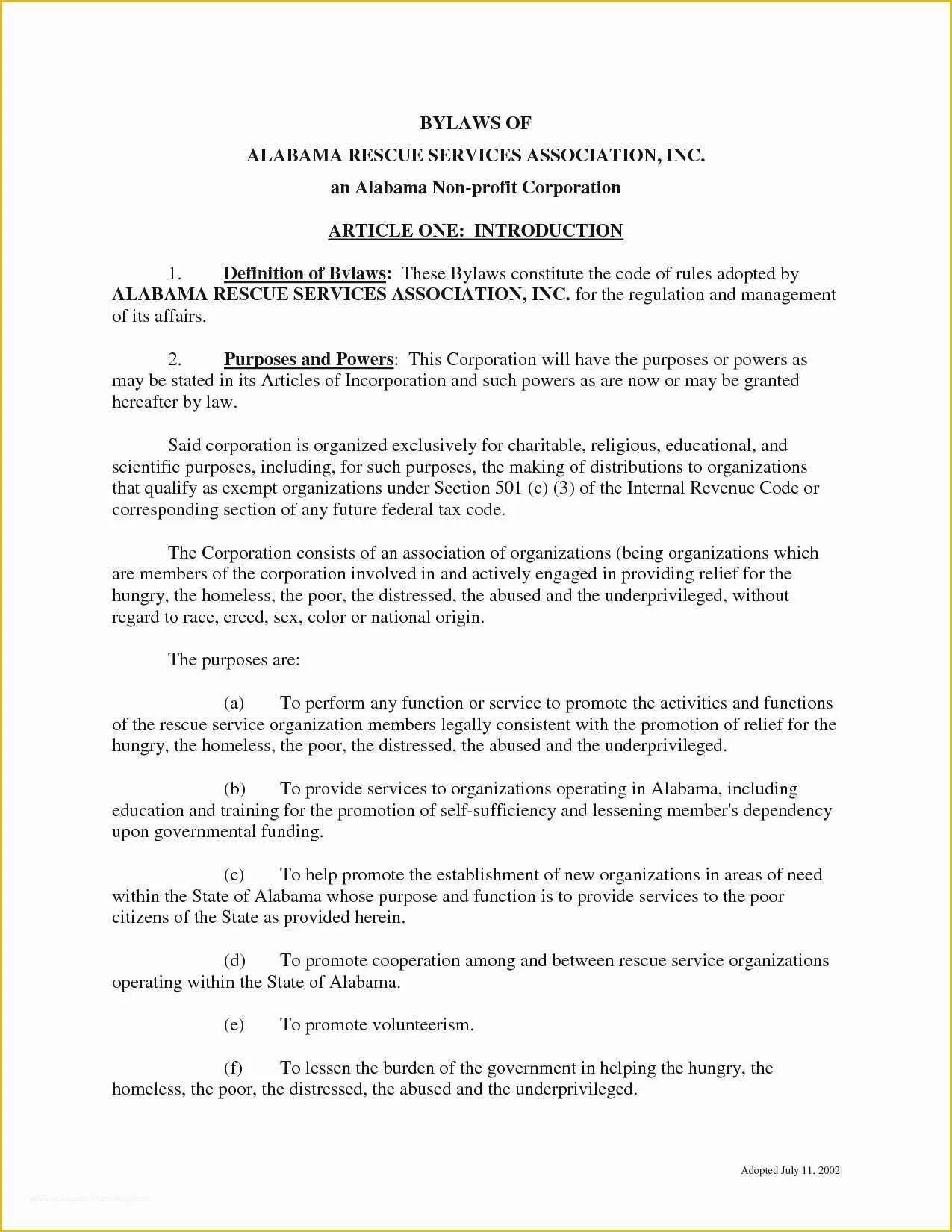 Non Profit bylaws Template Free Of New Non Profit bylaws Template California