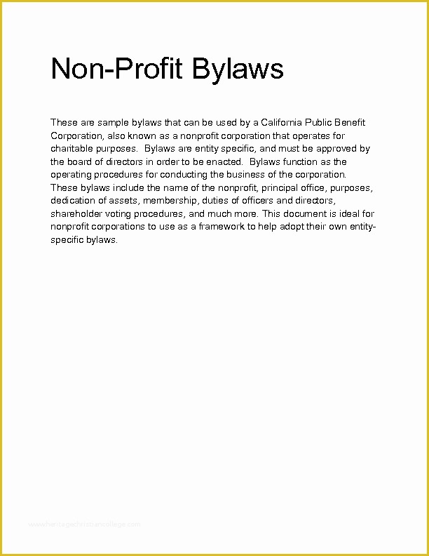 Non Profit bylaws Template Free Of Wel E to Docs 4 Sale