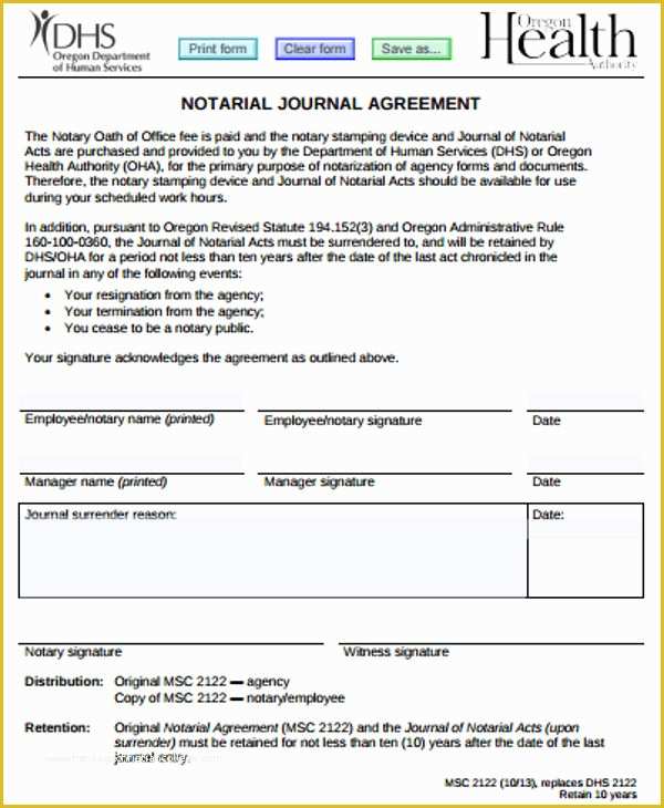 Notary Public Journal Template Free Of 3 Notary Journal Templates Pdf