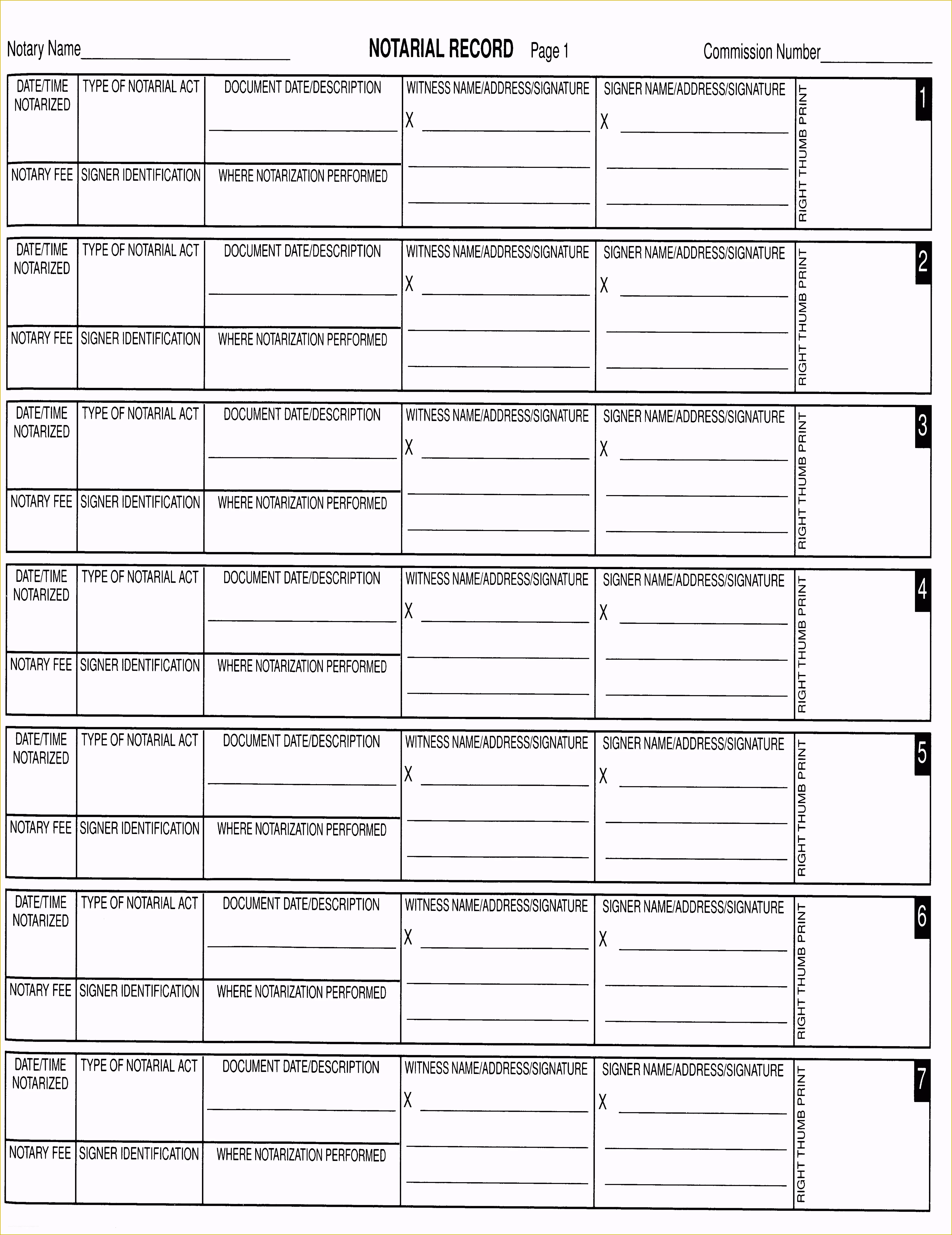 Notary Public Journal Template Free Of Notary Journal Entry Examples to Pin On Pinterest