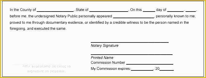 Notary Public Journal Template Free Of Notary Signature Block Template – Klonowski