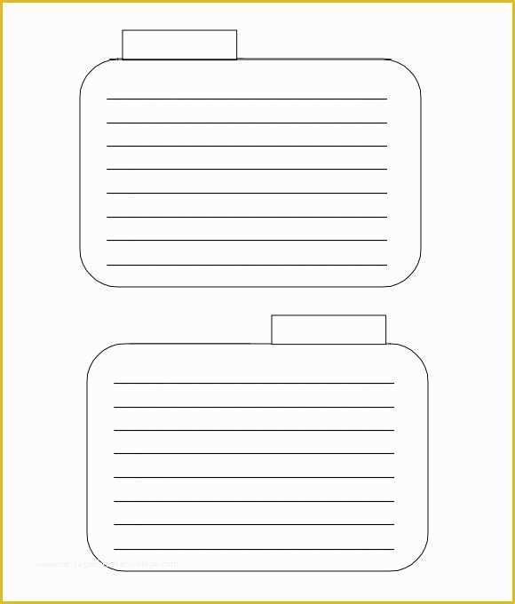 Note Card Template Free Of 9 Index Card Templates for Free Download