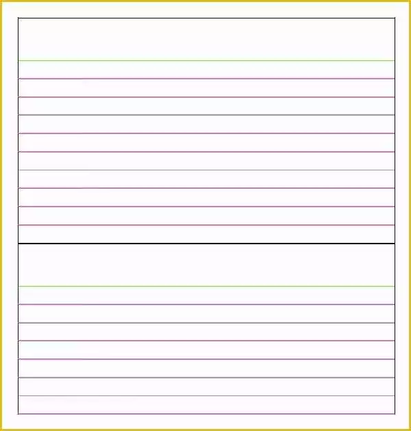 Note Card Template Free Of Free Blank Note Card Template