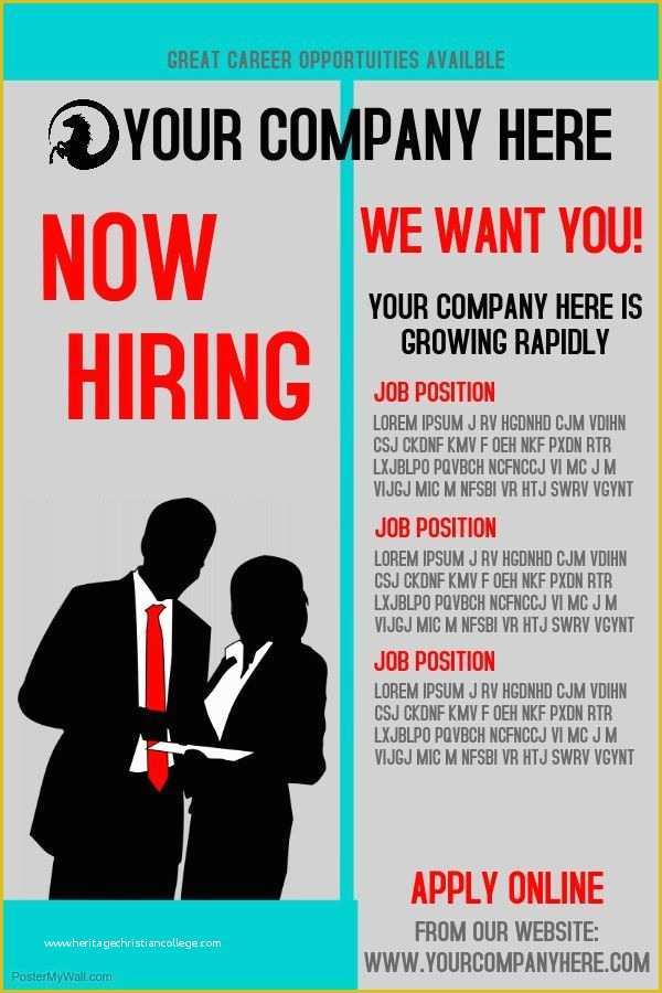 Now Hiring Template Free Of Hiring Ad Template Poster Templates Postermywall Staffi