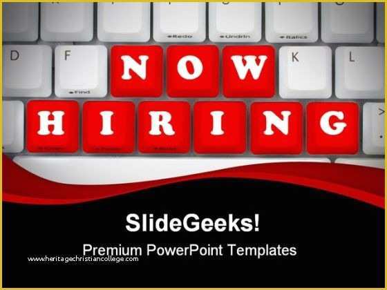 Now Hiring Template Free Of now Hiring Puter Powerpoint Templates and Powerpoint