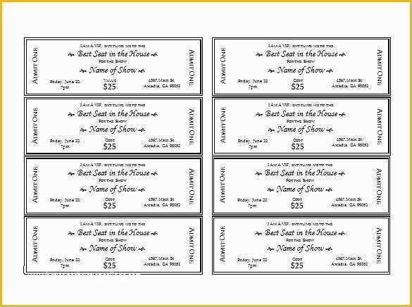 Numbered event Ticket Template Free Of Numbered Tickets Template Free original Raffle Ticket