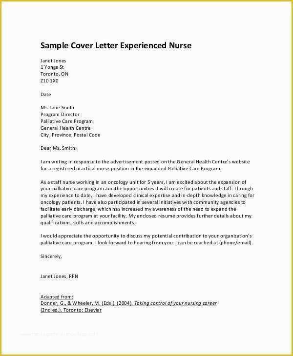 Nursing Resume Cover Letter Template Free Of 8 Sample Resume Cover Letters