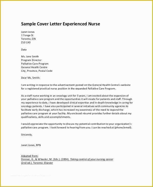 Nursing Resume Cover Letter Template Free Of 8 Sample Resume Cover Letters