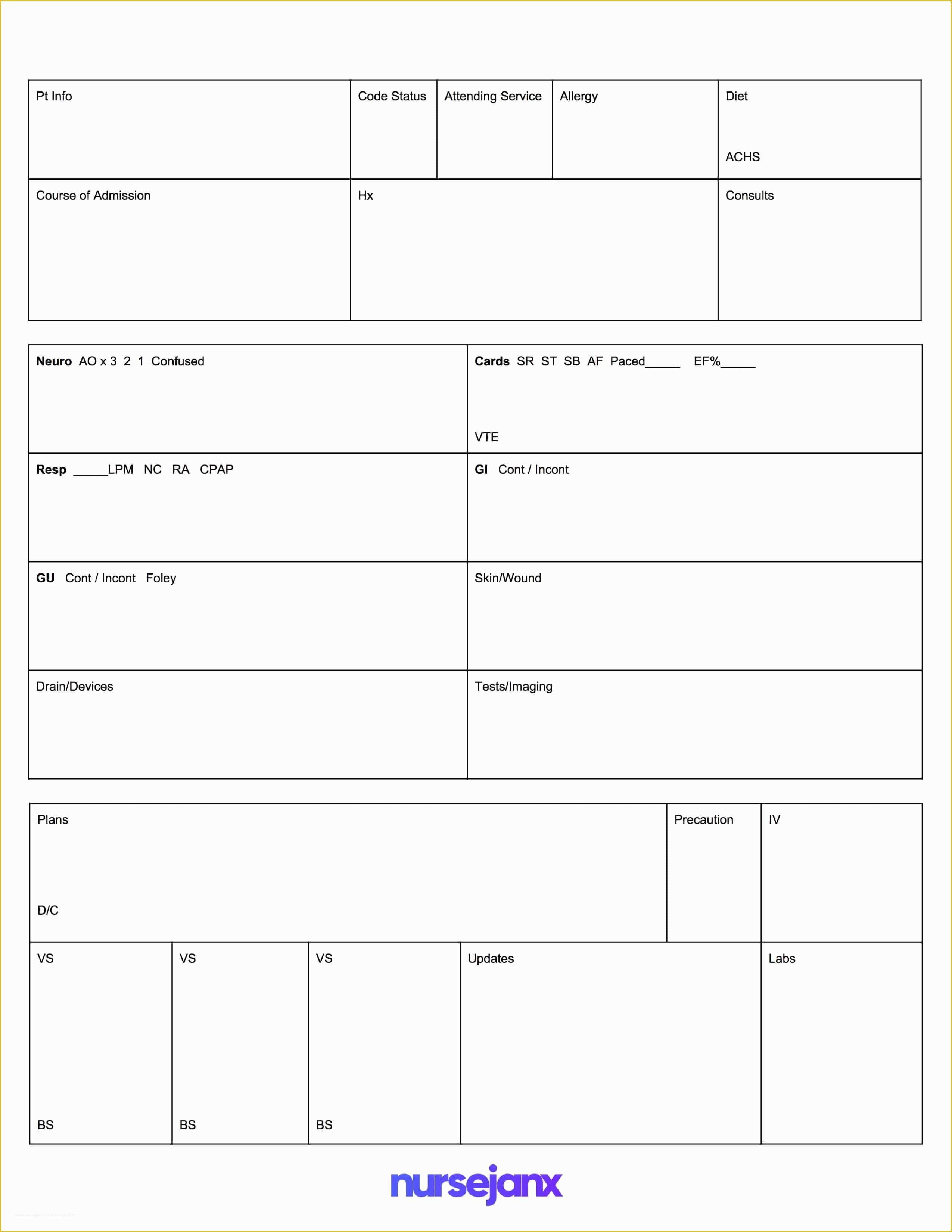 Nursing Templates Free Of Free Download This Nursejanx Store Fits One