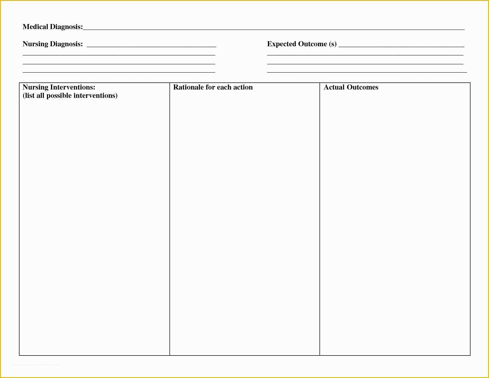 Nursing Templates Free Of Superb S Nursing Teaching Plan Template