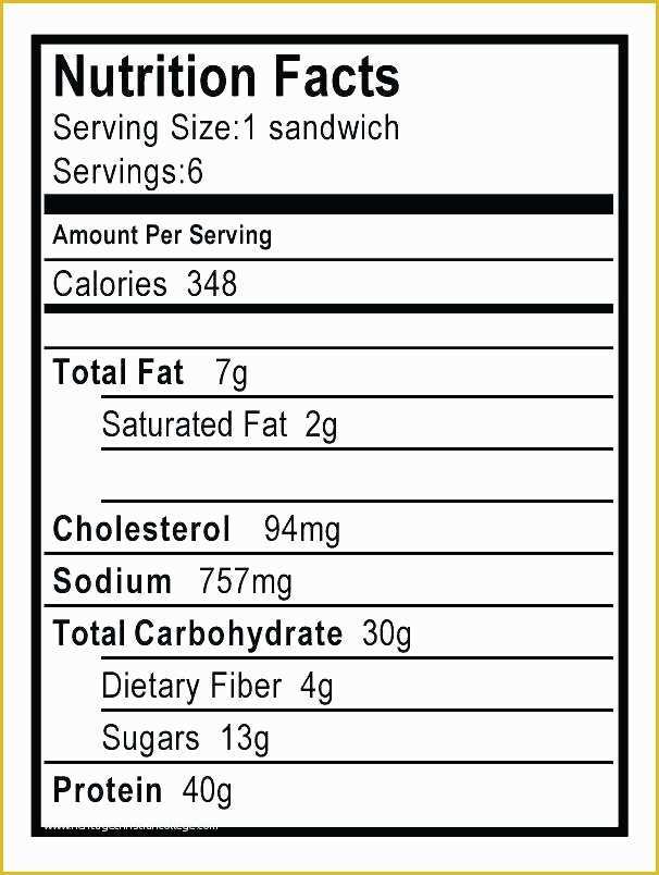 Nutrition Label Template Free Of Blank Nutrition Facts Template White Gold Free Label