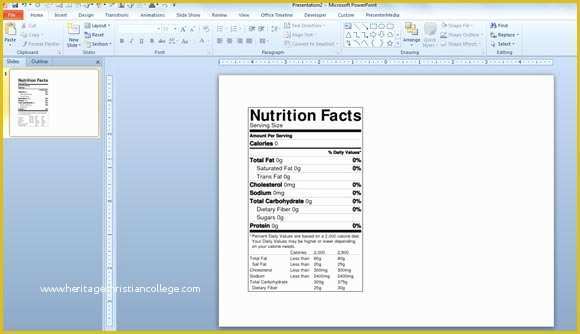 Nutrition Label Template Free Of How to Make A Nutrition Facts Label for Free for Your