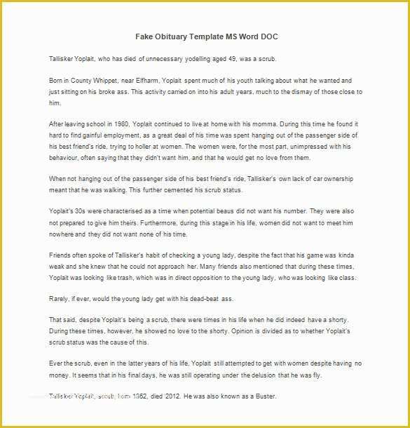 Obituary Template Free Design Of Obituary Template – 9 Free Word Excel Pdf format