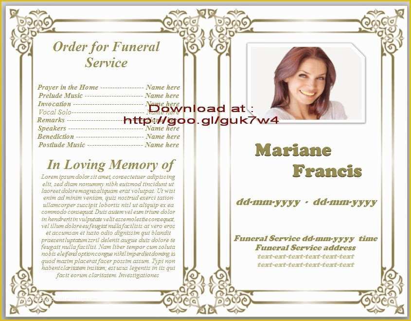 Obituary Template Free Design Of Obituary Templates