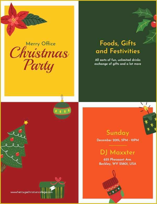 Office Christmas Party Flyer Templates Free Of 39 Word Party Flyer Templates Word