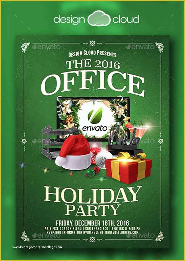 Office Christmas Party Flyer Templates Free Of 40 Holiday Design Templates