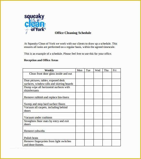 Office Cleaning Templates Free Of 21 Bathroom Cleaning Schedule Templates Pdf Doc