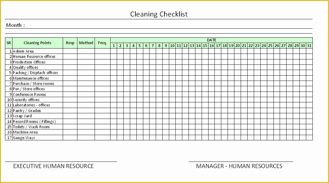 Office Cleaning Templates Free Of Download Gantt Chart for 5s Implementation