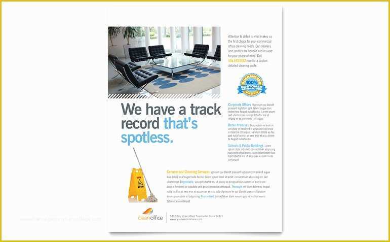 Office Cleaning Templates Free Of Janitorial &amp; Fice Cleaning Flyer Template Word &amp; Publisher