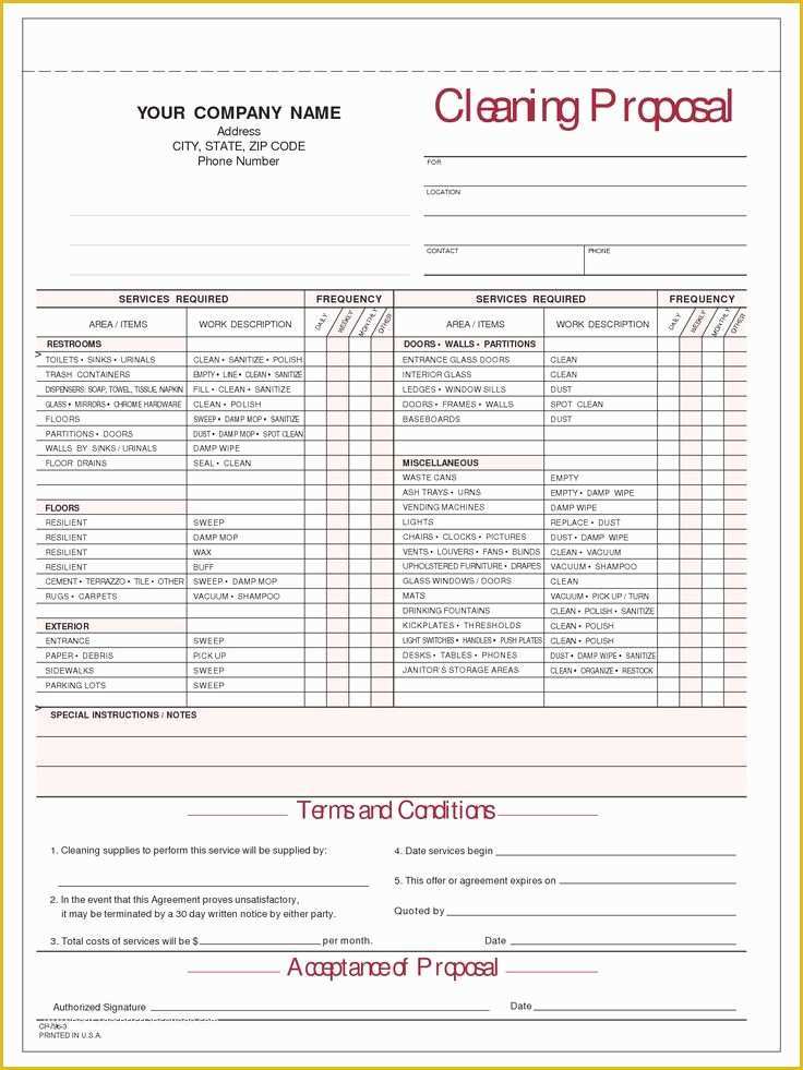 Office Cleaning Templates Free Of Janitorial Cleaning Proposal Templates