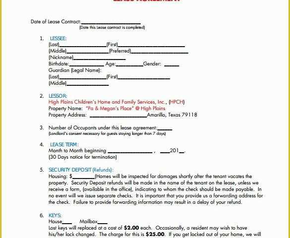 Office Lease Template Free Of 8 Sample Free Lease Agreement Templates Download for Free