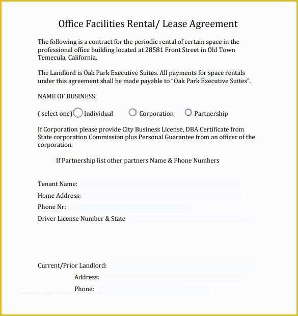 Office Lease Template Free Of 9 Fice Lease Agreement Templates – Samples Examples