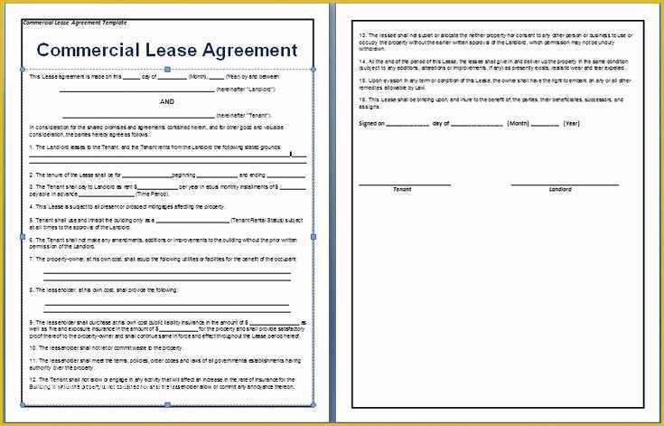 Office Lease Template Free Of A Contract Between A Tenant and A Landlord for the Rental