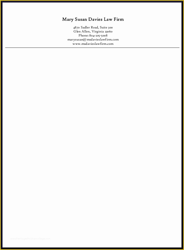 Office Letterhead Template Free Of 12 Best Of Legal Letterhead Examples Sample Law