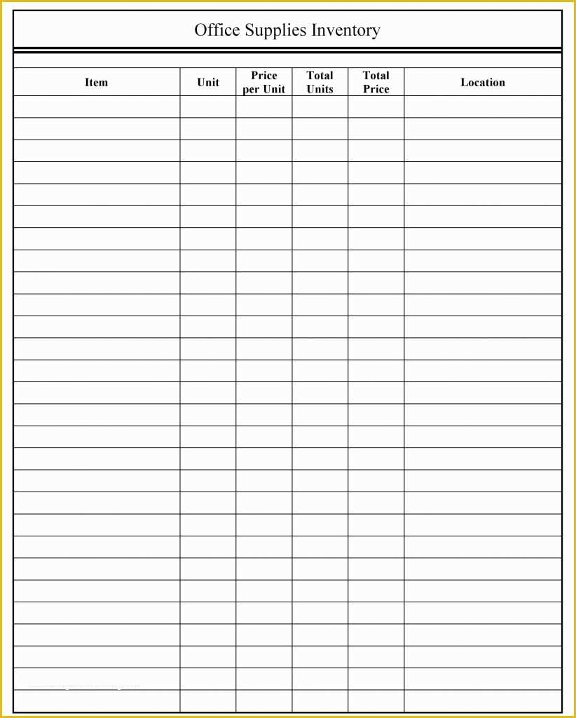 Office Supply Inventory Template Free Of 24 Free Inventory Templates for Excel and Word You Must Have