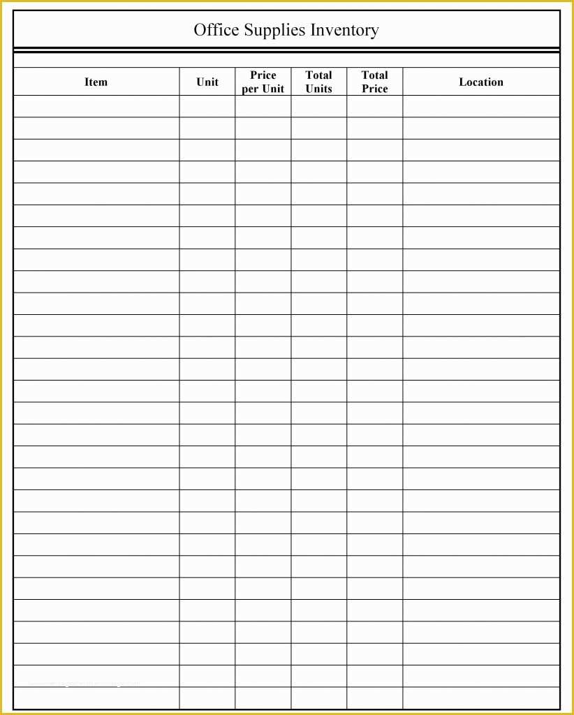 Office Supply Inventory Template Free Of 24 Free Inventory Templates for Excel and Word You Must Have