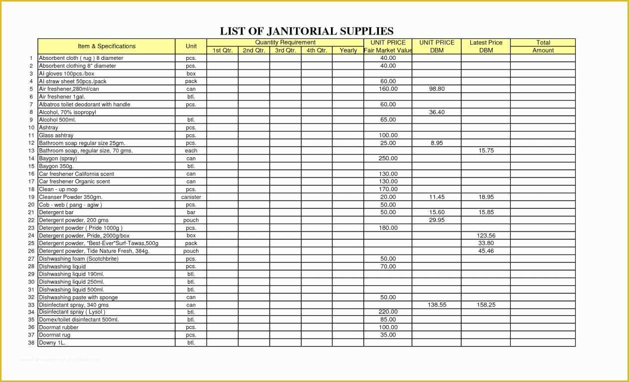 41 Office Supply Inventory Template Free