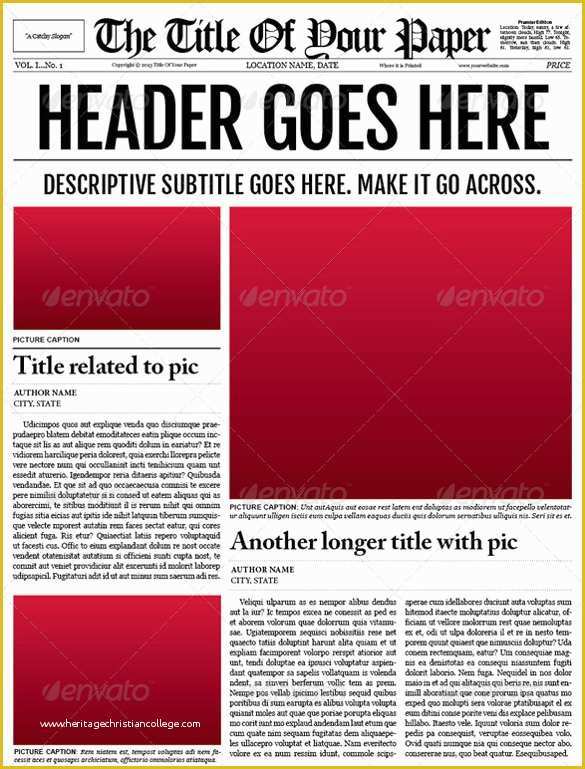 Old Newspaper Template Free Download Of Newspaper Template 19 Download ...