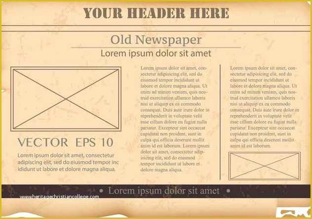 Old Newspaper Template Free Download Of Vintage Old Newspaper Background Free Vector Download
