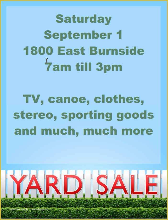 On Sale Signs Templates Free Of 15 Free Yard Sale Flyers Great Help Demplates