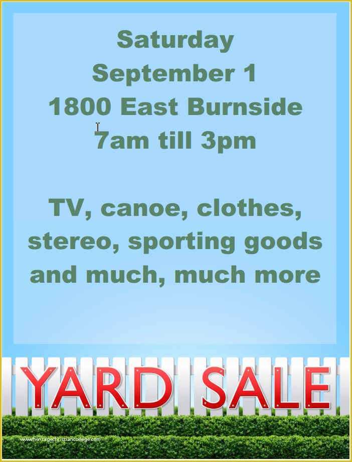 On Sale Signs Templates Free Of 15 Free Yard Sale Flyers Great Help Demplates