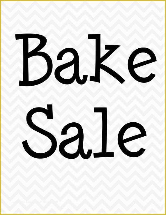 On Sale Signs Templates Free Of Black and White Bake Sale Sign