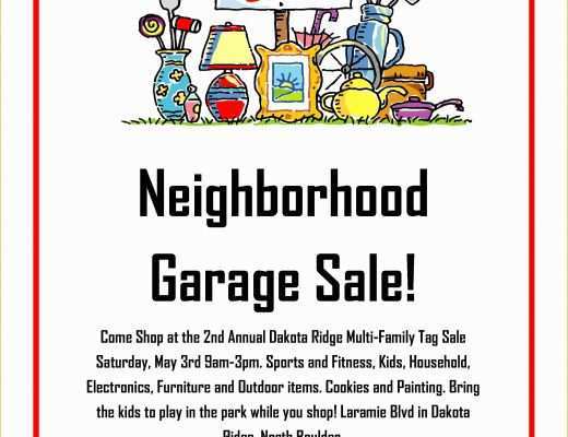 On Sale Signs Templates Free Of Dakota Ridge Munity Garage Sale May 3rd 2014