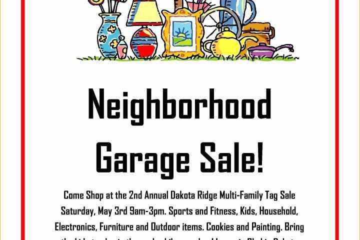 On Sale Signs Templates Free Of Dakota Ridge Munity Garage Sale May 3rd 2014