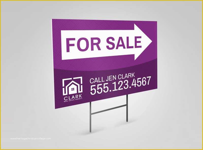 On Sale Signs Templates Free Of Real Estate for Sale Yard Sign Template