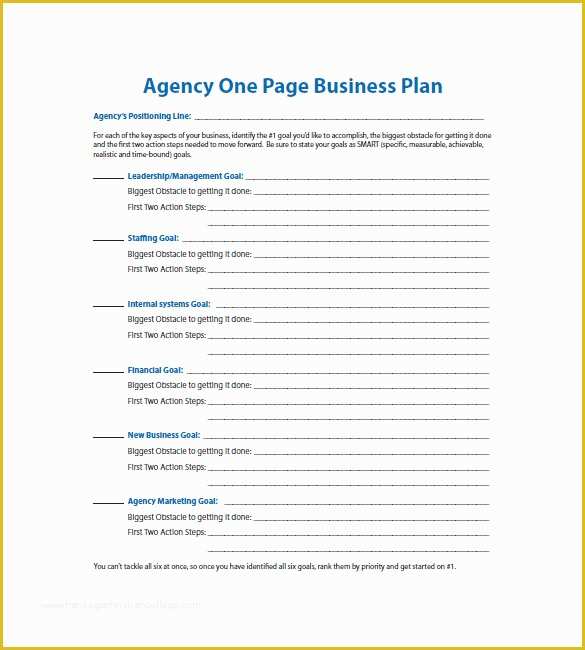 One Page Business Plan Template Free Of E Page Business Plan Template 12 Free Word Excel Pdf