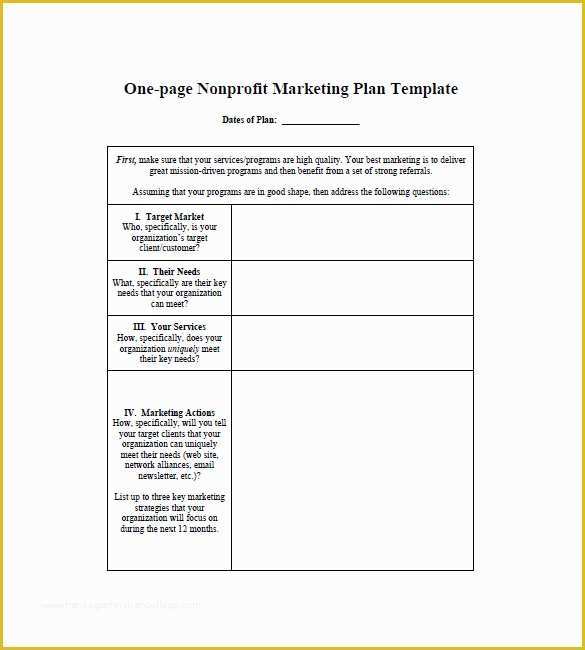 One Page Business Plan Template Free Of E Page Marketing Plan Template – 16 Free Sample