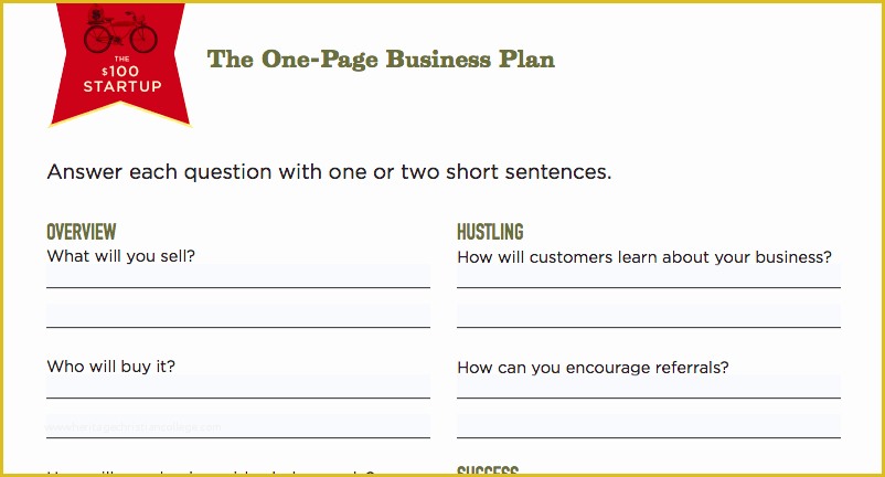 One Page Business Plan Template Free Of How to Write A E Page Business Plan Templates Ideas