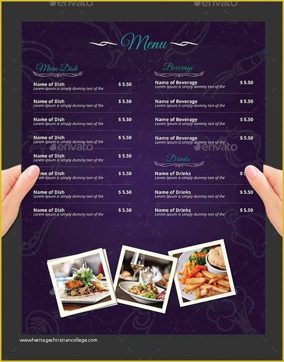 One Page Menu Template Free Of 33 Breakfast Menu Templates – Free Sample Example format
