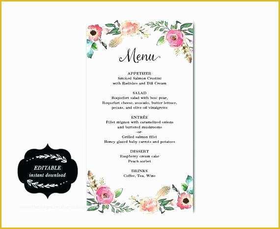 One Page Menu Template Free Of One Page Menu Template Free