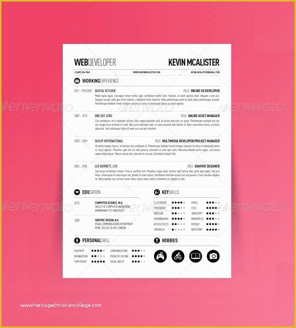 One Page Resume Template Free Of 41 E Page Resume Templates Free Samples Examples