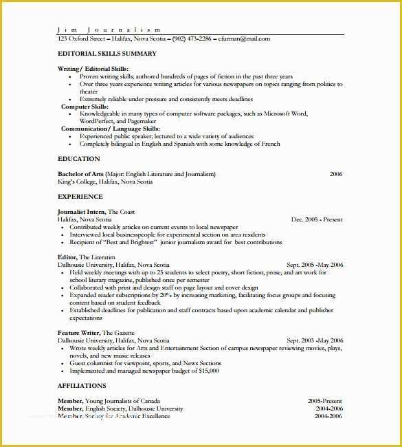 One Page Resume Template Free Of E Page Resume Template 12 Free Word Excel Pdf