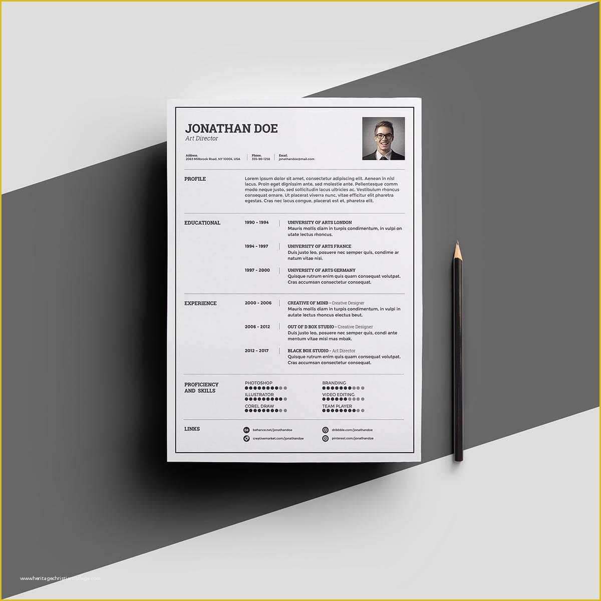 One Page Resume Template Free Of E Page Resume Templates 15 Examples to Download and Use now