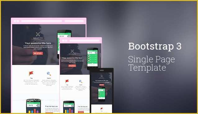 One Page Template Free Of Bootstrap 3 Single Page Template › Free HTML Template