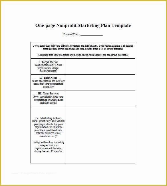 One Page Template Free Of E Page Marketing Plan Template – 16 Free Sample