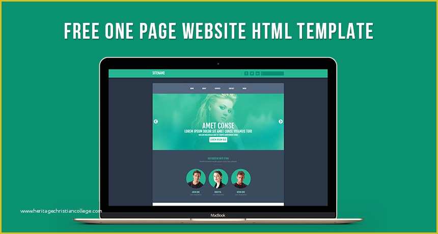 One Page Template Free Of Free E Page Website HTML Template